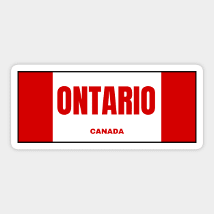 Ontario in Canadian Flag Colors Sticker